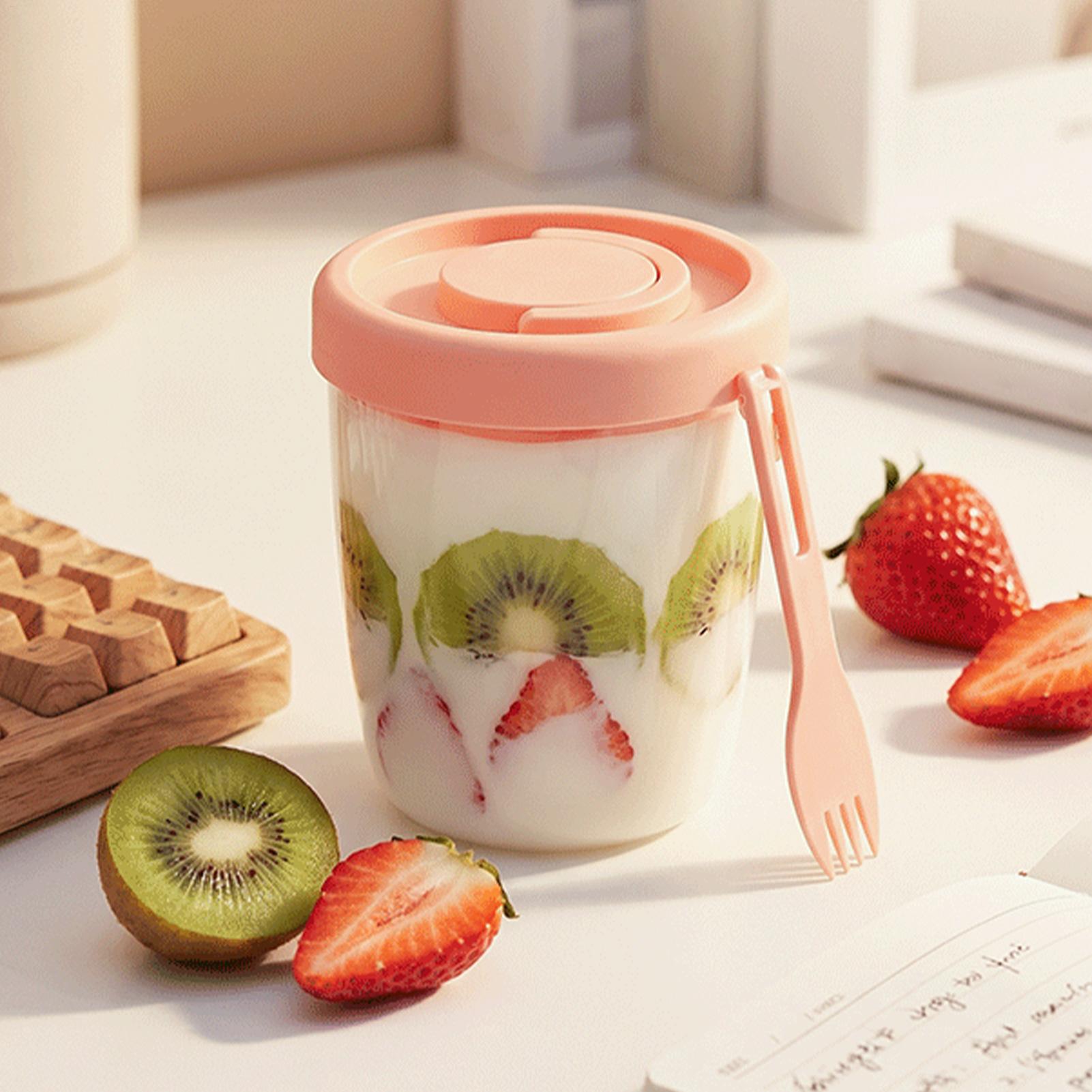 Meal Preparation - Joghurtbecher mit Deckel, doppelwandiger Salatbecher, tragbarer,