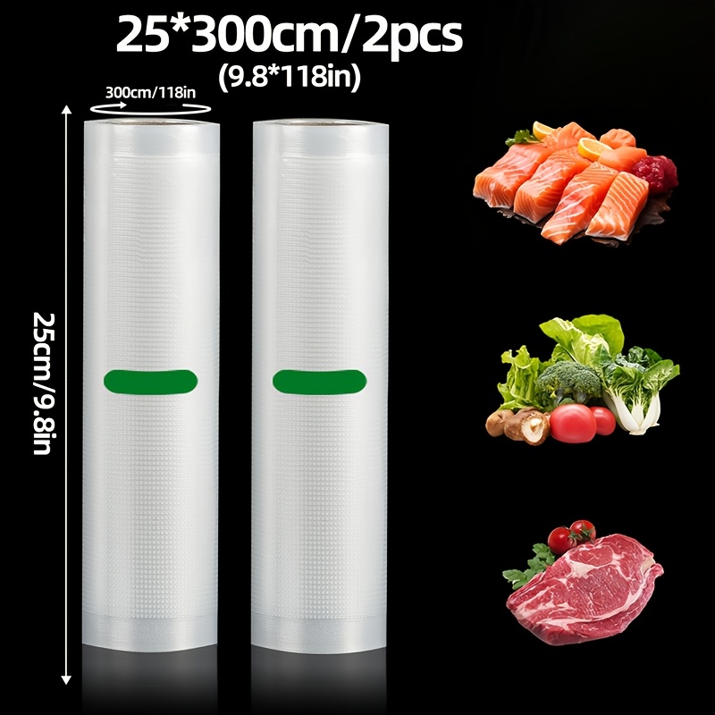 Meal Prep Vacuum Sealer - 2er-Pack 3M Vakuumierfolienrollen: BPA-frei, in verschiedenen