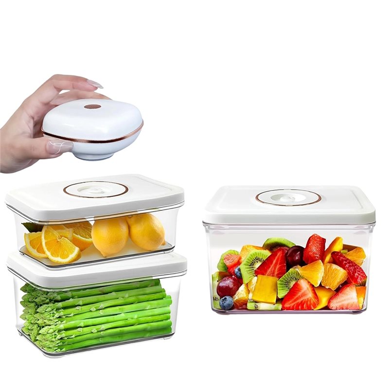 Meal Prep Vacuum Sealer - [B25B!】 Kompakte Hand-Vakuumiermaschine mit 3 Behältern,