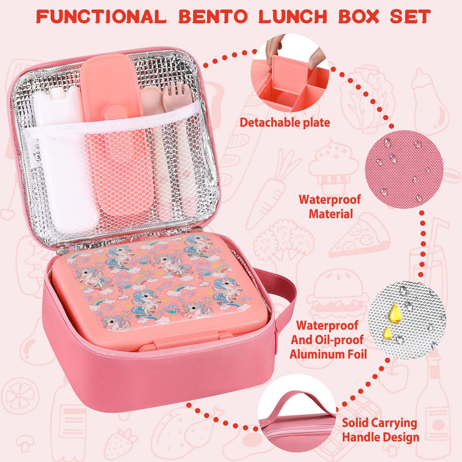Bento-Lunchbox für Kinder mit  – Meal Prep Lunch Boxes Bewertung und Preis