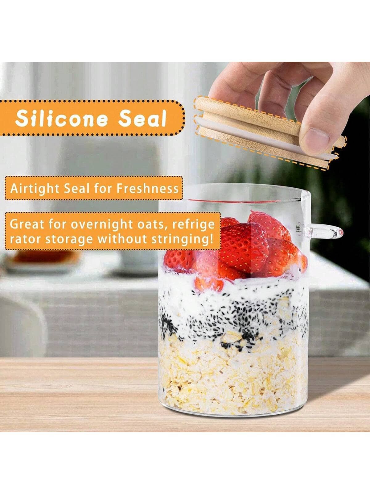 4er-Pack Overnight-Oats-Gläser – Meal Prep Yogurt Parfait Bewertung und Preis