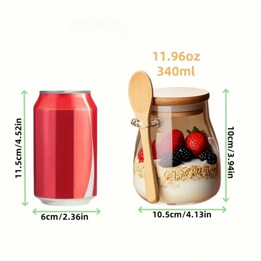 4er-Pack Overnight-Oats-Behält – Meal Prep Yogurt Parfait Bewertung und Preis
