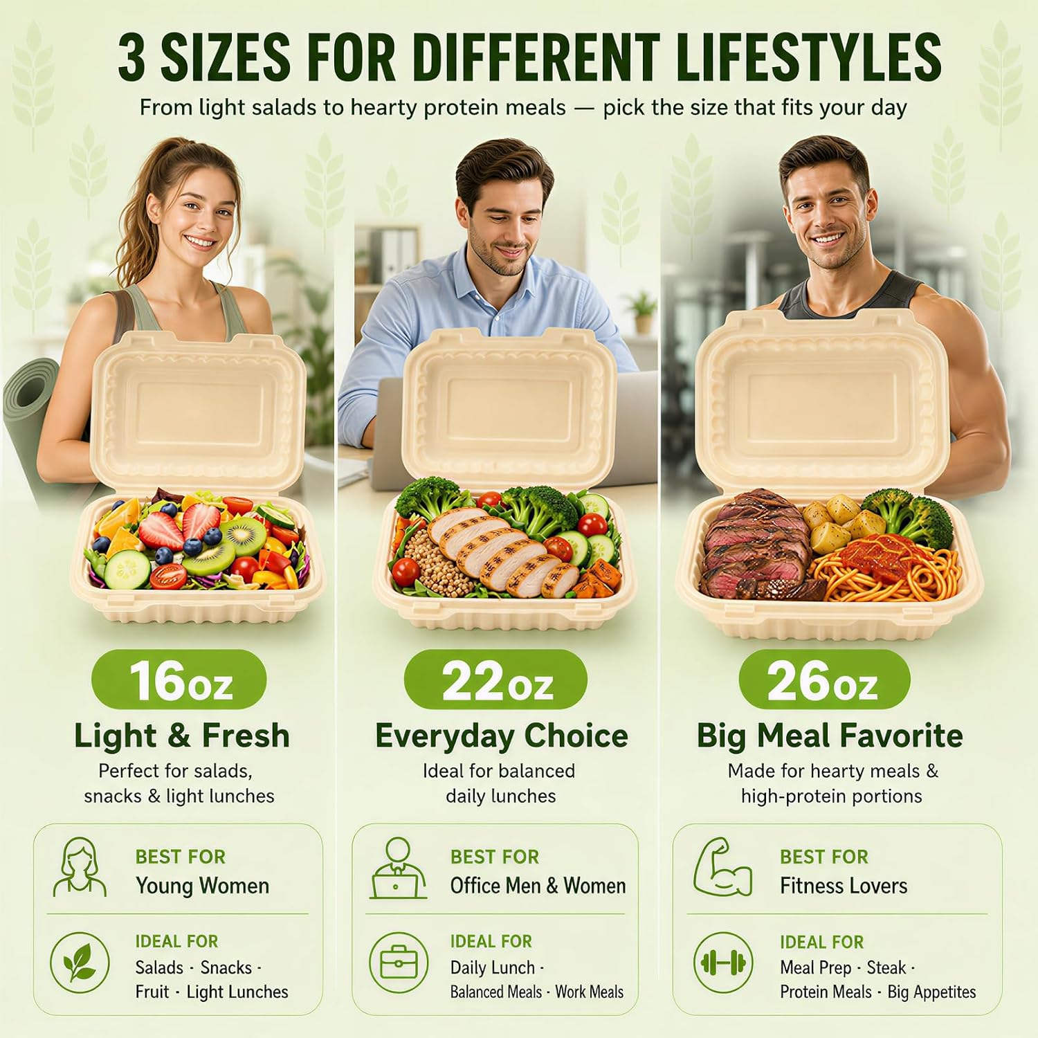 50er-Pack 16oz Clamshell Take- – Meal Prep Box Bewertung und Preis