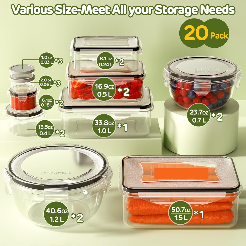40-teiliges Set Lebensmittelbe – Meal Prep Ideas Bewertung und Preis