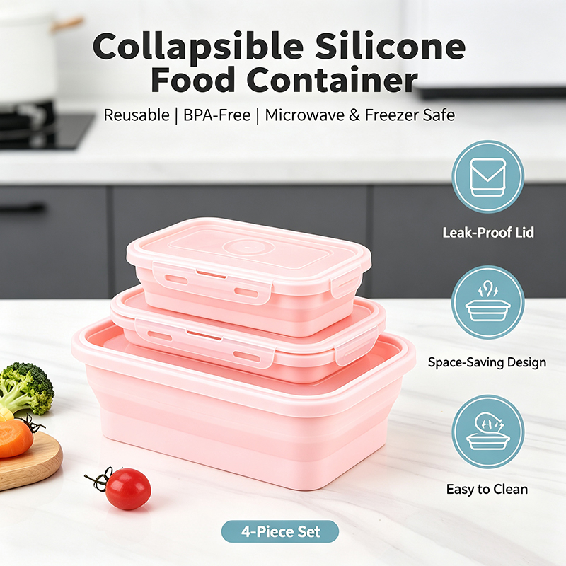 4-teilige faltbare Silikon-Lun – Meal Prep No Microwave Bewertung und Preis